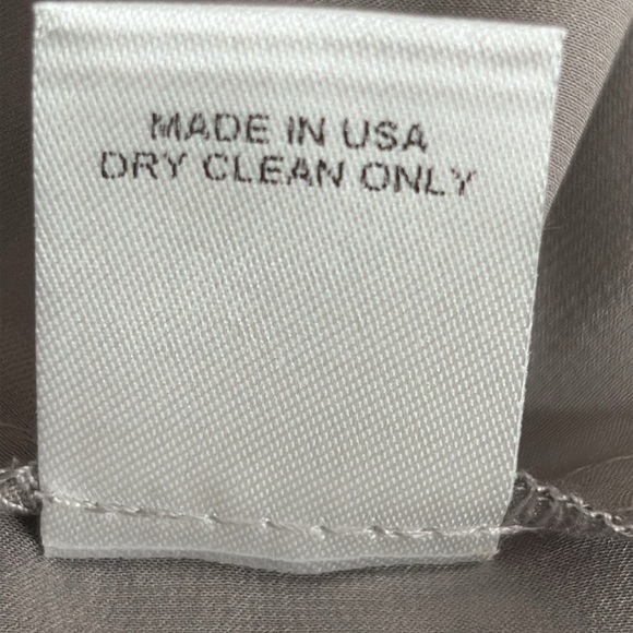 Michelle Mason Asymmetrical Drape Silk Off Shoulder Blouse Sterling- NEW -Size 4 - Picture 9 of 9